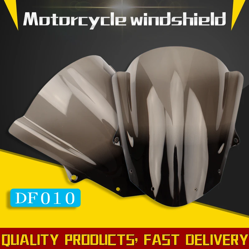 Double Bubble front glass Windshield Windscreen Smoke for Kawasaki Ninja ZX-6R ZX6R ZX 6R 09 - 14 ZX10R ZX-10R 08 -10 | Автомобили и