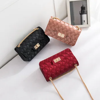 

2020 matte jelly bag fashion trend small bag chain woven messenger Bag female Crossbody Lady bags Candy Color Women Shoulder Bag