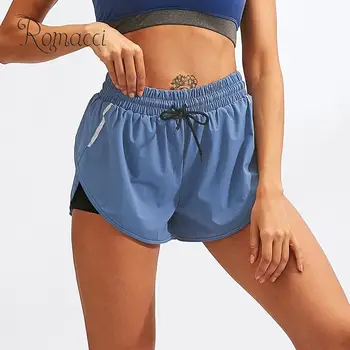 

Summer Shorts Women Fake Two-piece Sport Shorts Women Hip Fitness Running Sportswear Tie Belt High Waist Plus Size Hot Shorts