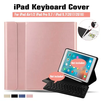 

Rechargeable bluetooth Keyboard Cover Keyboard Case For iPad Air1/2 for iPad Pro 9.7 / for iPad 9.7(2017/2018) Multi-Angle Stand