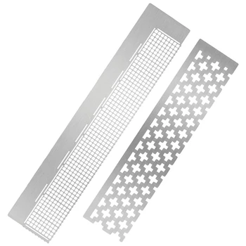 

2Pcs Square Round 5D Diamond Painting Ruler DIY Diamond Drawing Tool with 240/520 Blank Grids for Full & Partial Drills