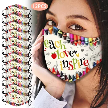 

12Pcs Adult Women Man washable Masks Pollution Face Masks Reusable multipurpose Adjustable Protect Unisex маска для лица masque