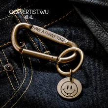 COPPERTIST.WU Carabiner Key Chain Holder for Keys House Boyfriend Gift for Man Luxury Kpop Accessories Car Keychain Bronze