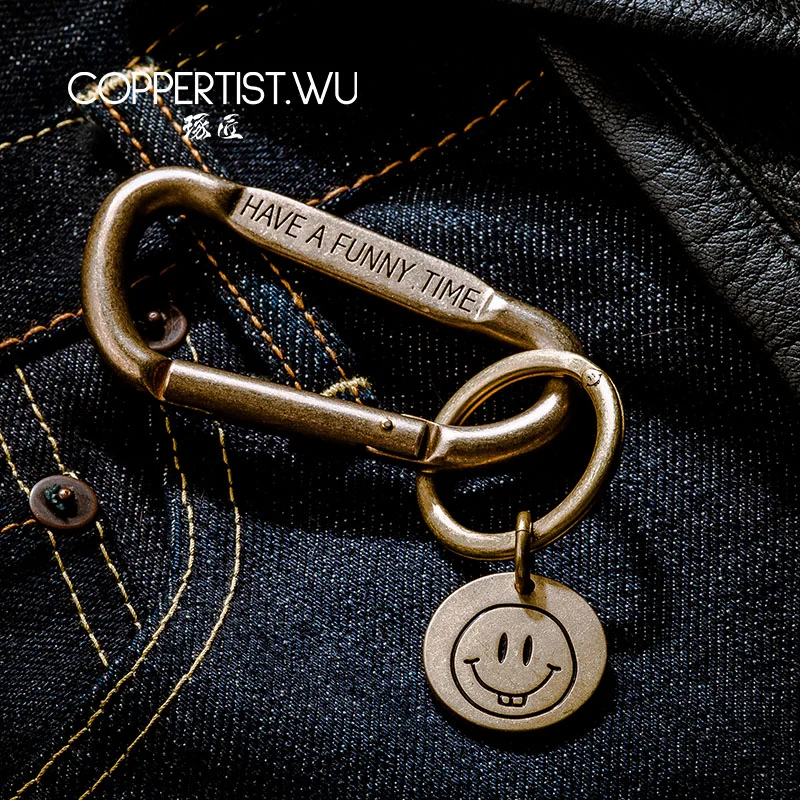 Брелок COPPERTIST.WU с карабином держатель для ключей дома подарок мужчины Роскошный