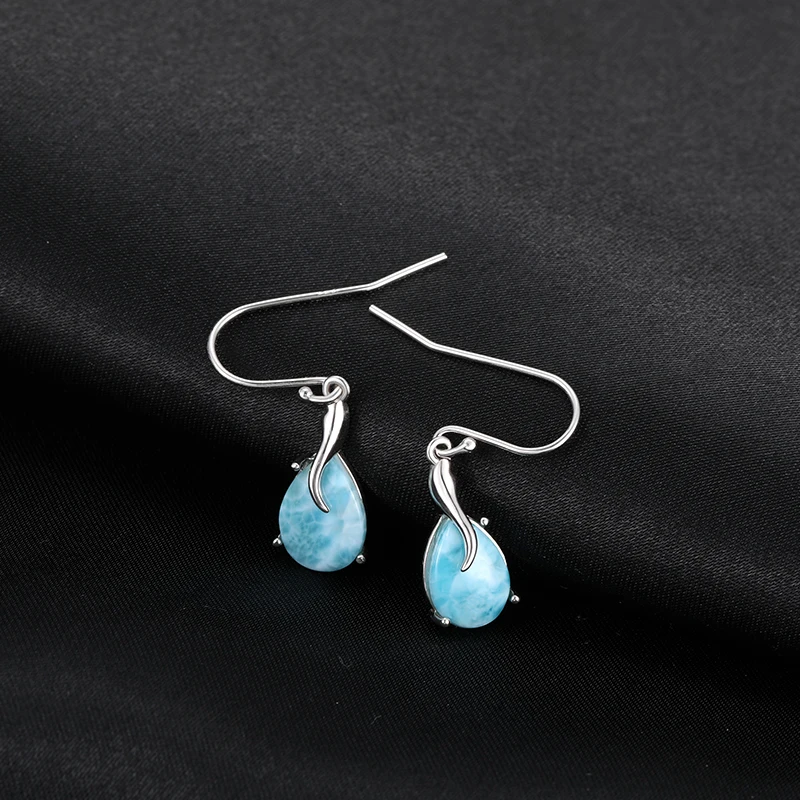 Boucles d'oreilles bijou fait main en argent 925 pierre précieuse opale
