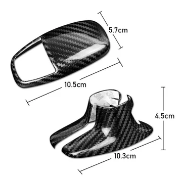 

3pcs/Set Gear Shift Knob Carbon Fiber Cover 2015-2020 Durable Practical