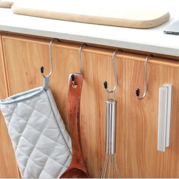 

4Pcs Stainless Steel S Haped Hooks Metal Hangers Hanging Hooks for Kitchen Work Shop Bathroom Wardrobe Multi-Purpose Hooks