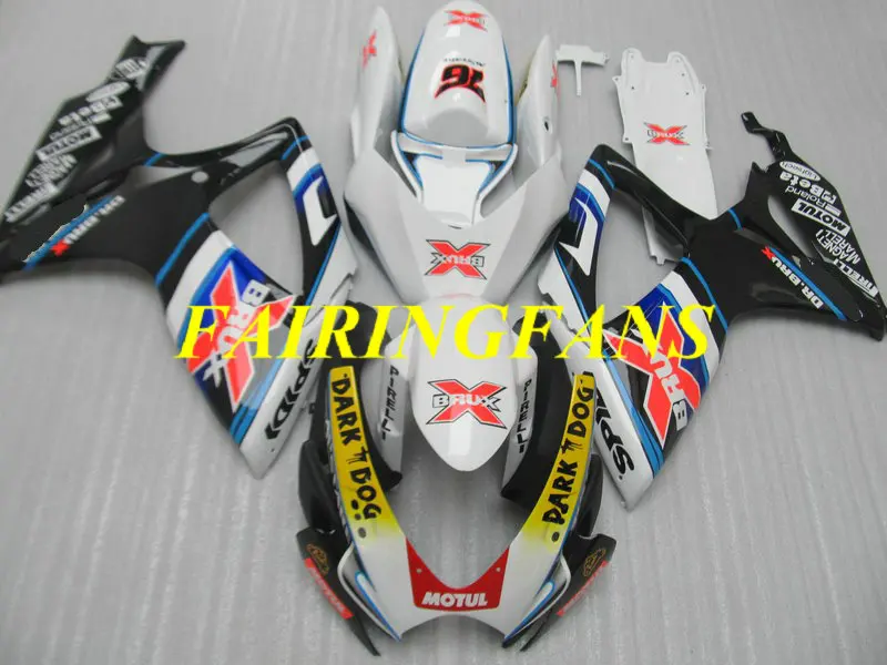 Литья под давлением обтекатель тела комплект для GSXR600 750 K6 06 07 GSXR 600 GSXR750 2006 2007 Белый Черный Обтекатели кузова+ подарки SC52