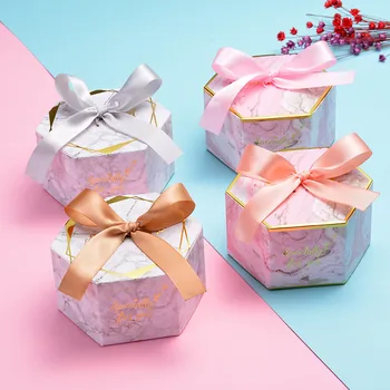 

5PCS Sweet Candy Box Wedding Favors Paper Dragee Gift Boxes Chocolate Cake Bags Gift Packaging Box Baby Shower Baptism Decor