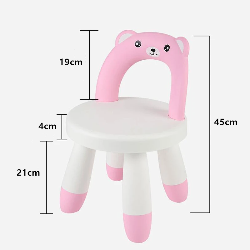 New Baby Home Chair Children Stool Plastic Thickened Footboard Indoor Toy Sofa Seat Pet Kindergarten Non-slip Kid Furniture