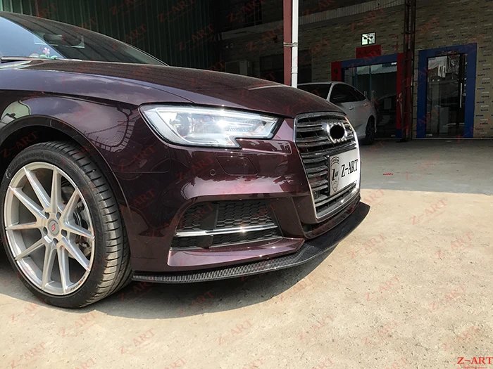 Z-ART, передняя губа из углеродного волокна для Audi S3-, передний спойлер из углеродного волокна для Audi A3 sline S3, передний подбородок из углеродного волокна