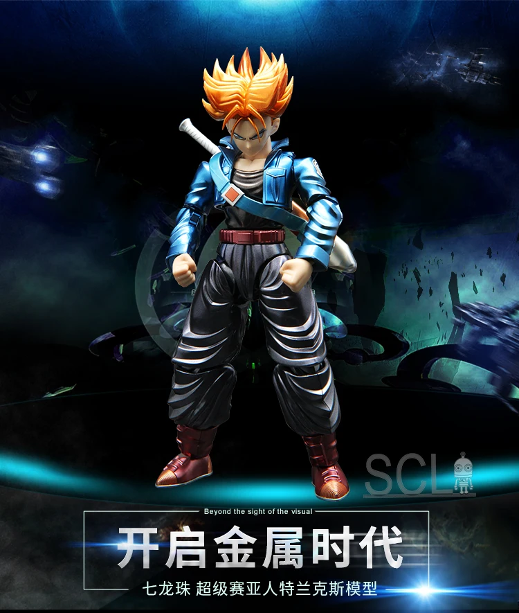 Японское аниме Bandai 1/100 Dragon Ball trunks 18,5 см ПВХ металлическая раскраска Сборная модель Рождественский подарок экшн игрушка фигурки