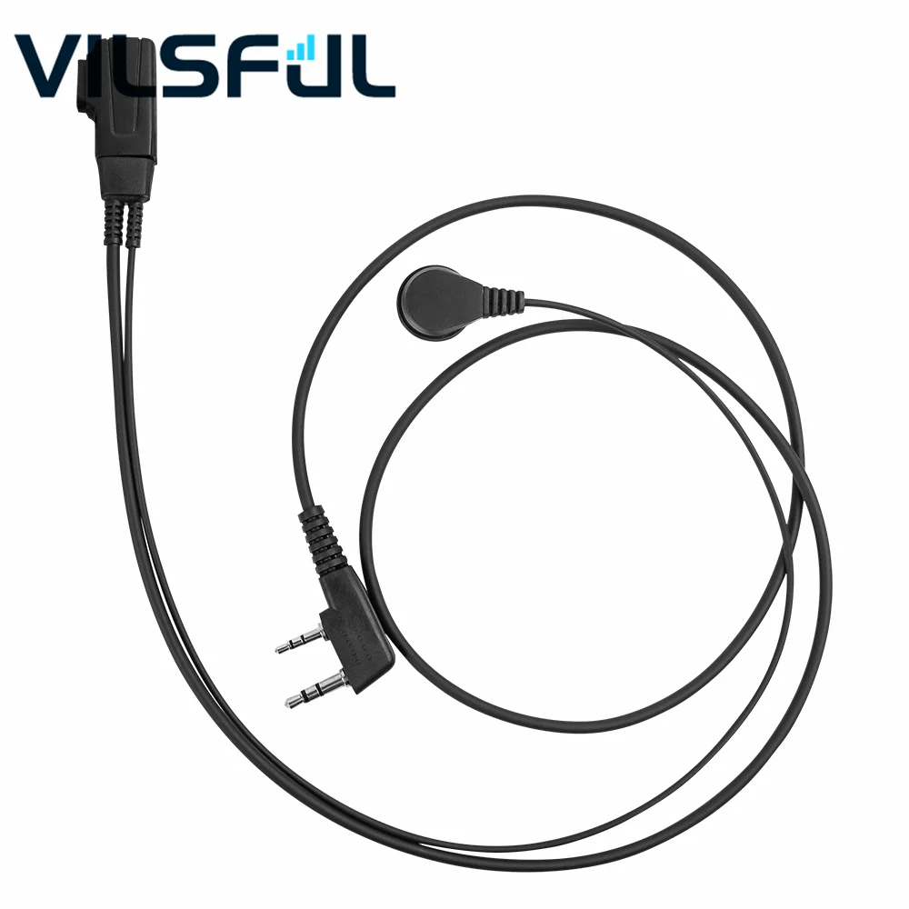 2 Pin Headset PTT Microphone Security Earphones Covert Acoustic Tube Earpiece for Kenwood