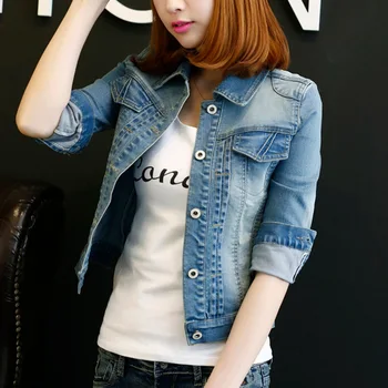 

New Wild Denim Jacket Women Short Short Jacket Slim Denim Jacket Clothes Women Jeans Jacket Women Clothes Womens Jackets Coats