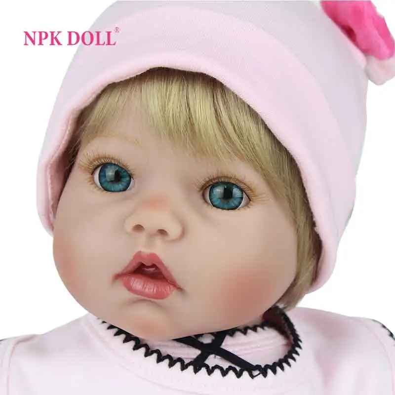 NPKDOLL 55 см силиконовые куклы Reborn Реалистичные модные для принцессы детский