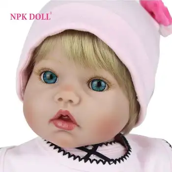 NPKDOLL-muñecas Reborn de silicona de 55cm para niñas, muñecos de moda realistas para niñas