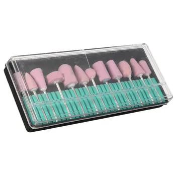 

12Pcs/Set Professional Polishing Grinding Head Tools Nail Art Ceramic Drill Bits