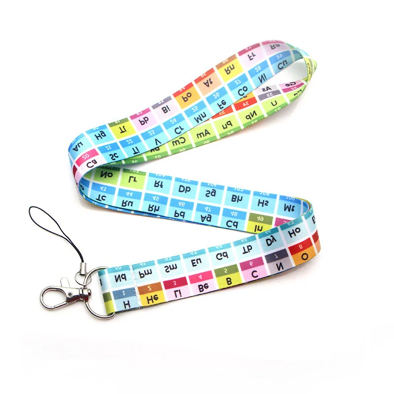 

CA177 The Periodic Table Lanyard Phone Rope Keychains Phone Lanyard for Keys ID Card Lanyards Neck Straps Key Rings