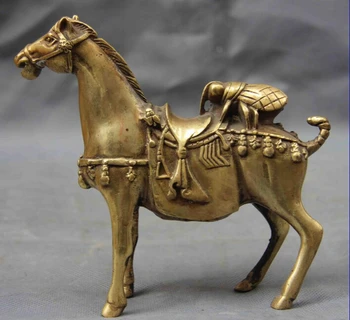 

004511 Chinese Copper Bronze Animal Wealth Sucessful Running Steed Horse cicada Statue (A 0319 discount 35%)