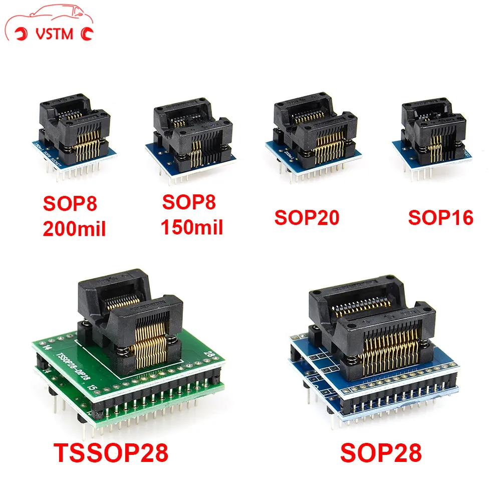 6 шт TSSOP28 SSOP28 SOP28-DIP28 адаптер SOP20 SOP16 SOP8 150mil 200mil для DIP8 адаптер совместимj tssop20 ssop20 tssop8 разъем