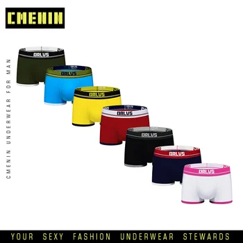 

7pcs/lot CMENIN Underwear Men Boxer Homme Mens Underwear Boxershorts Men Boxers Sexy Boxer Shorts cotton solid cueca OR198