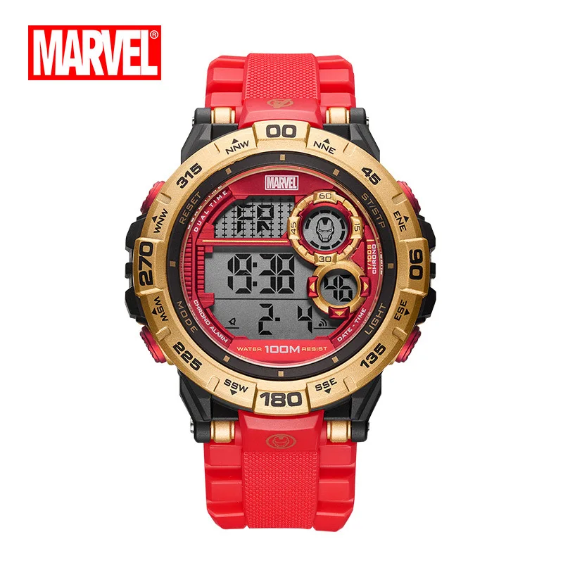 

Disney MARVEL mens digital wristwatches Multifunction Large dial man watches waterproof Swim sports men clocks