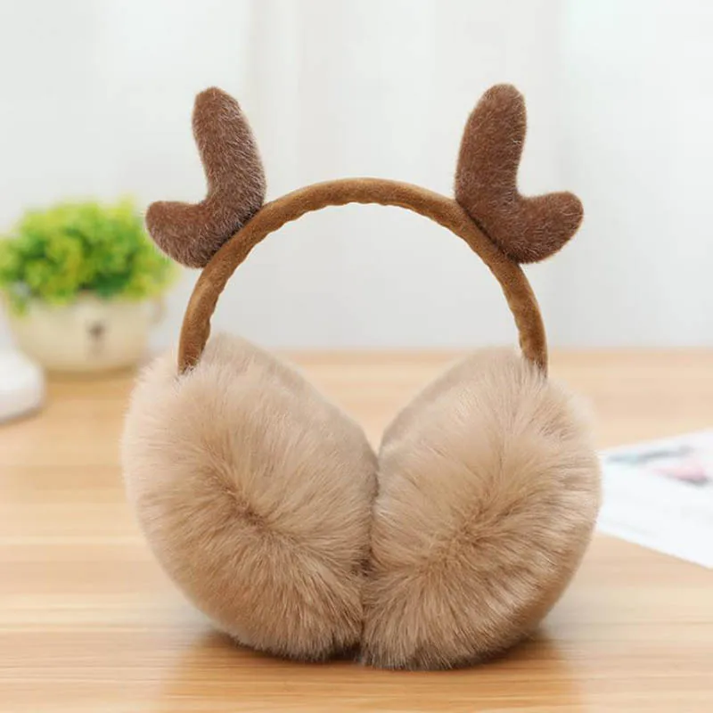 M13 Khaki Calymel Brand Winter Earmuffs Xmas Gift Fashion Women Girl Fur Ear Warmer Muffs Outdoor Earlap Earmuff Headband Newest - Цвет: M13 Khaki