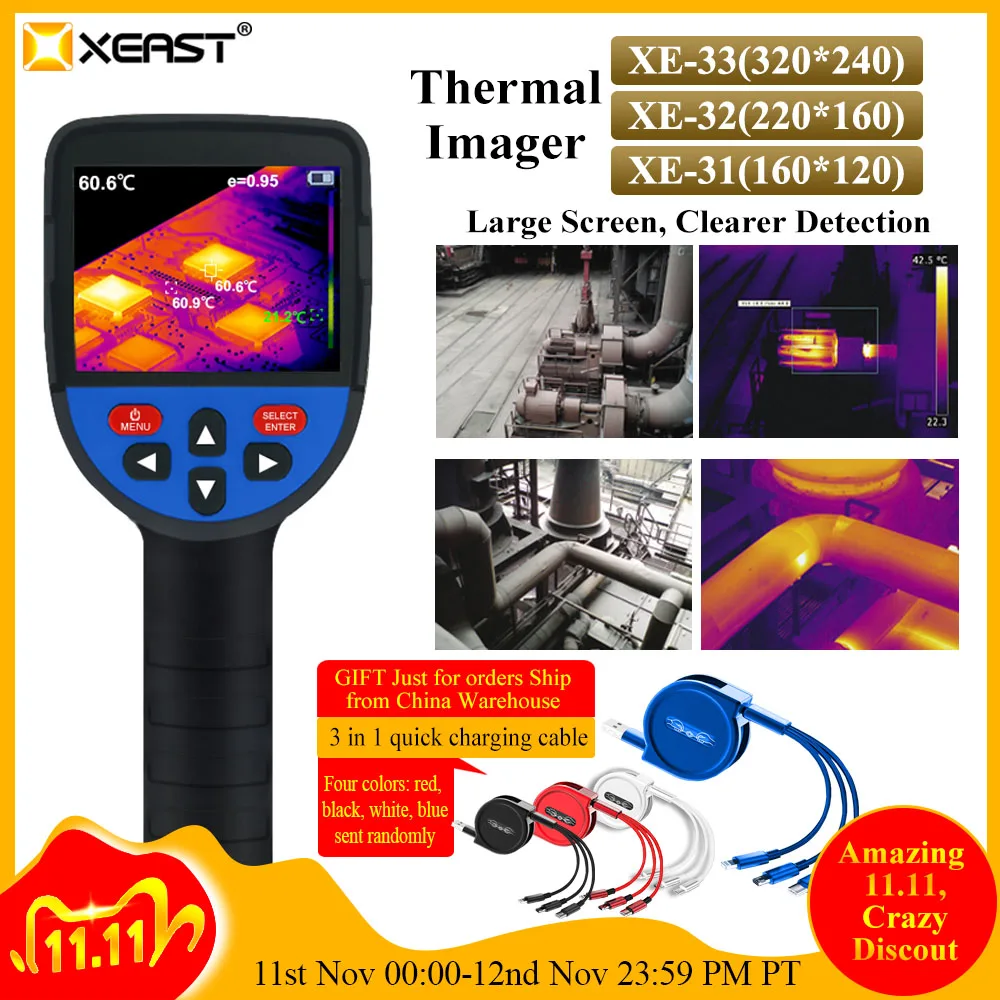 XEAST NEW ARRIVAL XE-26 & XE-29 Series 2.4 inch Color Screen Handheld Thermal Imaging Camera image c