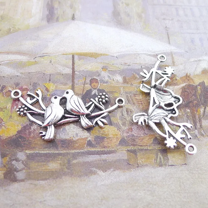 

Подвески-птички для изготовления ювелирных изделий, 21 мм х 49 мм, 10 шт./лот