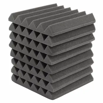 

8Pcs 305 x 305 x 45mm Soundproofing Foam Acoustic Foam Sound Treatment Studio Room Absorption Wedge Tiles Polyurethane Foam