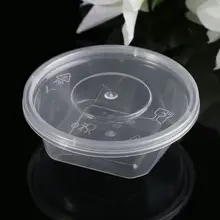 50 шт одноразовые луддинг чашки набор 60 мл/2 унции соус горшок контейнер Jello Shot Cup слизи многоугольник хранения с крышкой для кетчупа