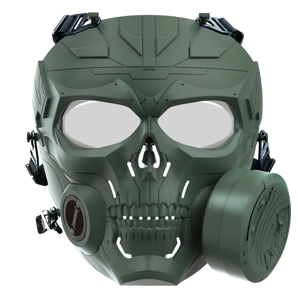 Airsoft Paintball Masks Biochemical Machinery Single Fan PC Lens Protective Mask Tactical BB Gun Shooting Hunting Accessories