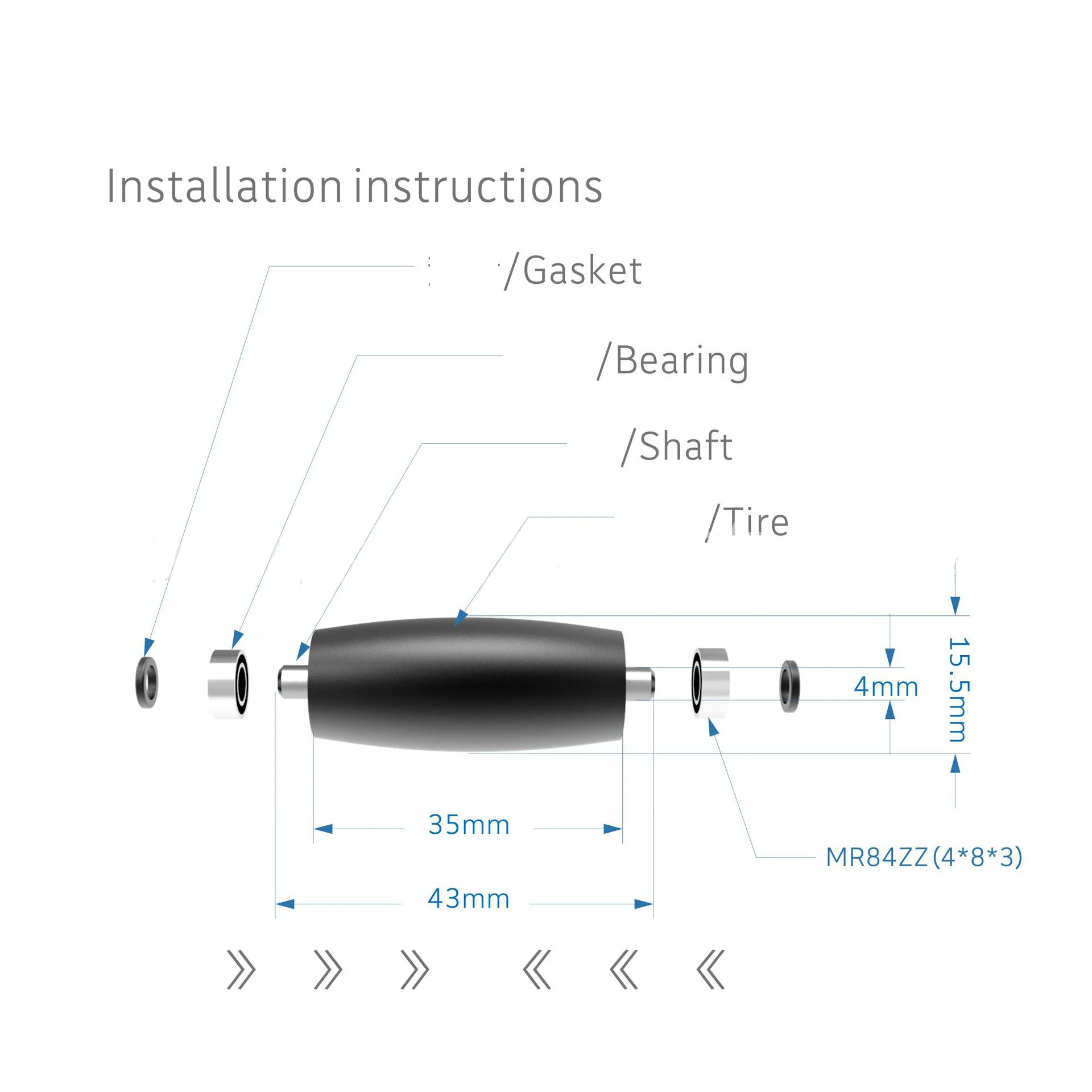 DJI Robomaster S1 внедорожное колесо для DJI RoboMaster S1 ремонтные аксессуары 12 шт. шины+ 12 шт. вал+ 24 шт. подшипник+ 24 шт. прокладка