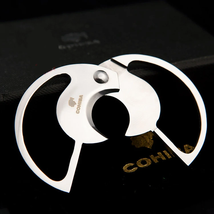 Новинка 1 шт. Cohiba резак для сигар Круглая Серебряная Нержавеющая сталь острый дым