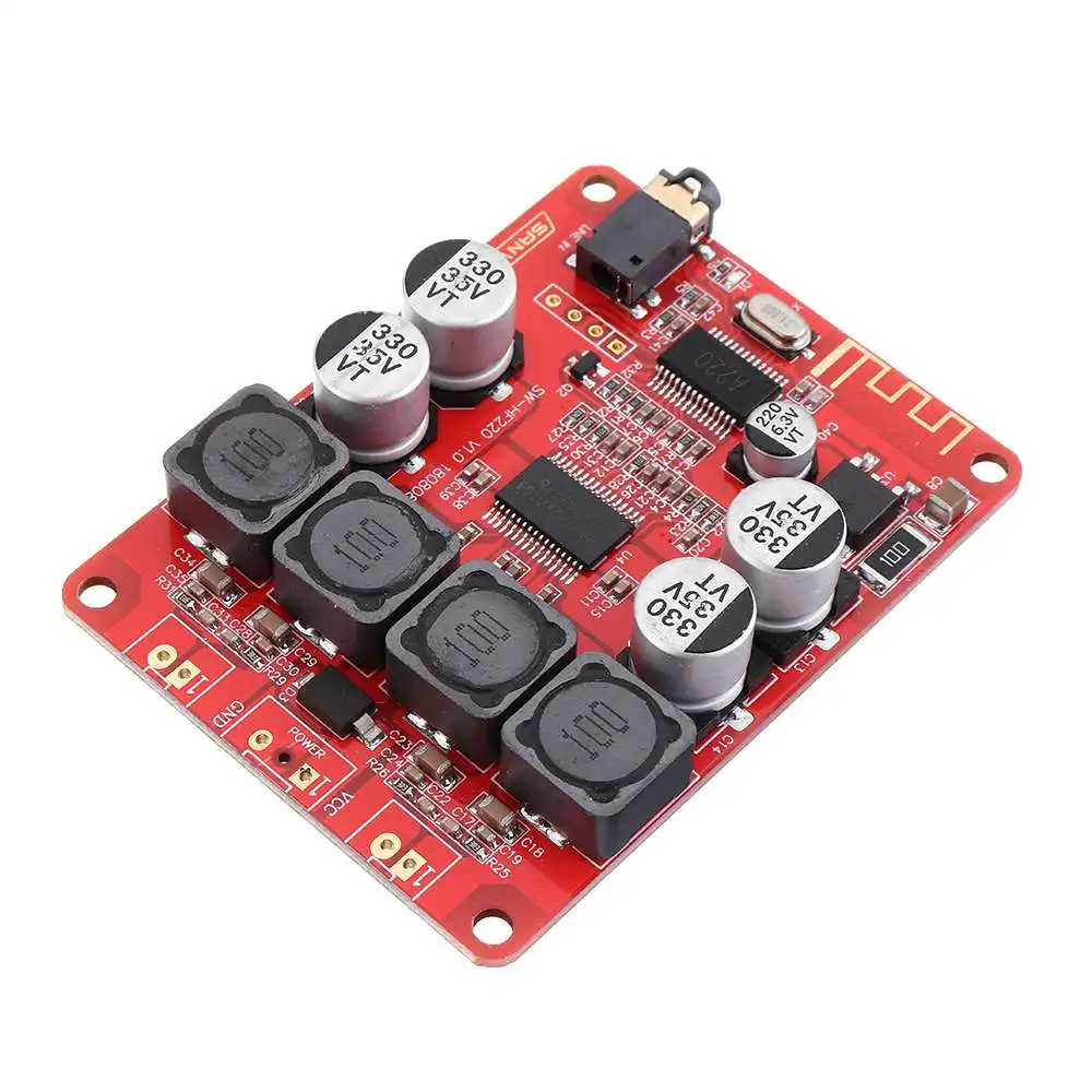 

LEORY 2*30W 2 Channel bluetooth 5.0 Digital Power Amplifier Board Audio Stereo Amplifier TPA3118 HF220 DC 8-26V