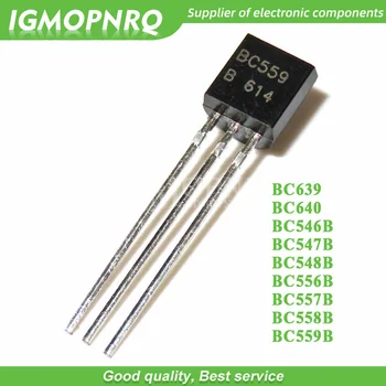 

100pcs BC639 BC640 BC546B BC547B BC548B BC556B BC557B BC558B BC559B in-line triode transistor TO-92 0.1A IC new