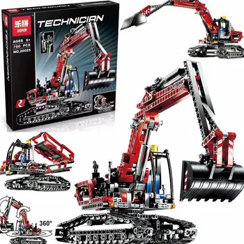 

760Pcs Technic Engineering Excavator Building Blocks Bricks Model 8294 20025 Lepining Technic Truck Parts Toy For Children Gift