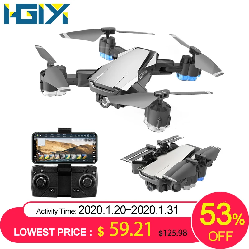 HGIYI G11 GPS RC Drone 4K HD Camera Quadcopter Optical Flow WIFI FPV With 50 Times Zoom Foldable Helicopter Professional Drones