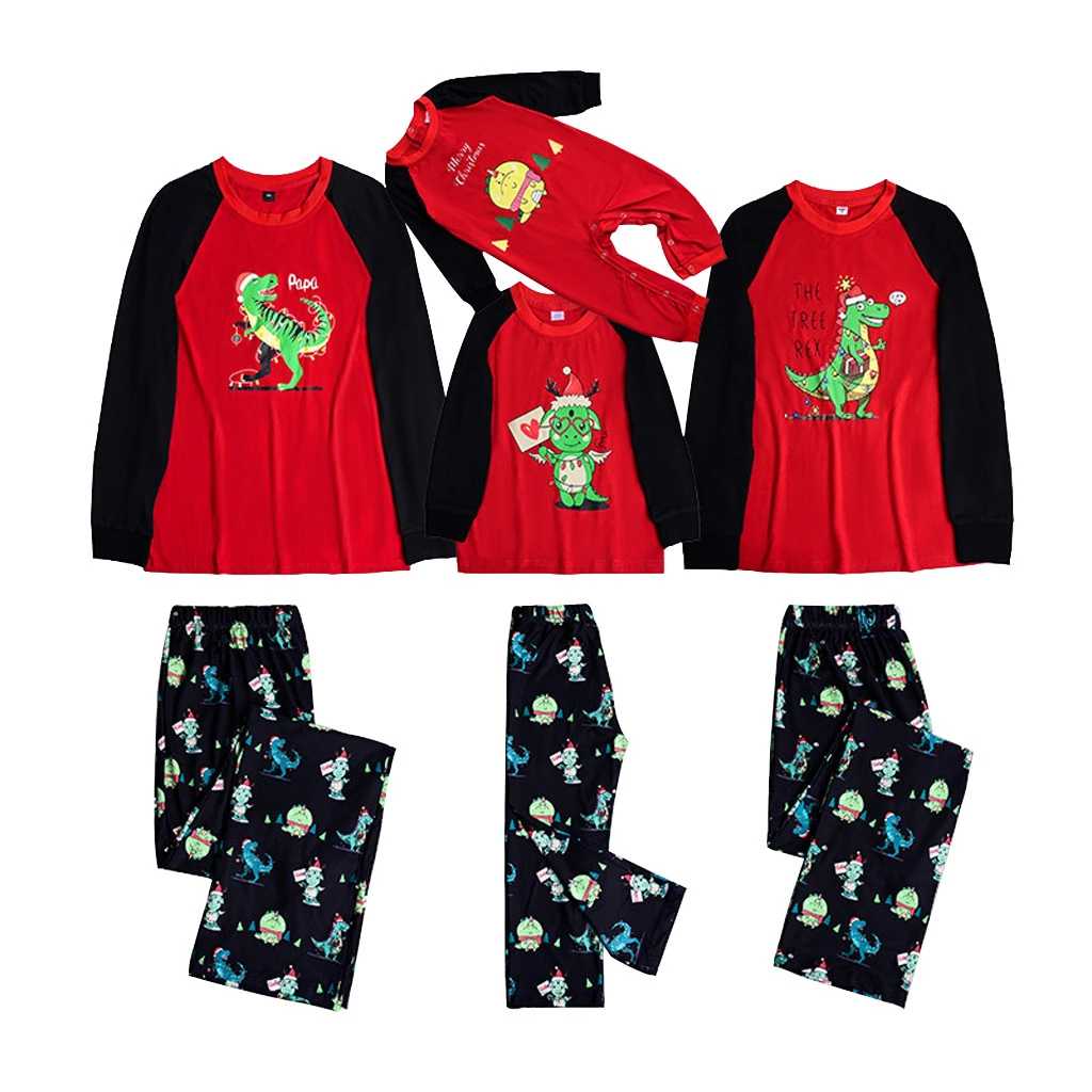 father son matching dinosaur pajamas