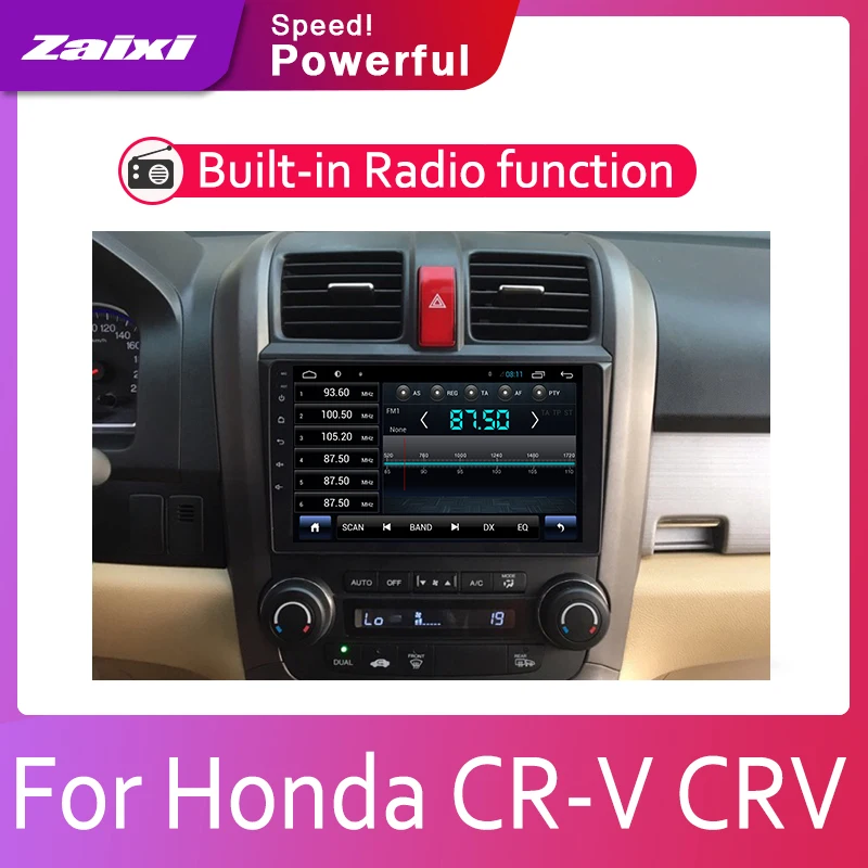 Cheap ZaiXi Android 2 Din Car radio Multimedia Video Player auto Stereo GPS MAP For Honda CR-V  CRV 2007~2011 Media Navi Navigation 1
