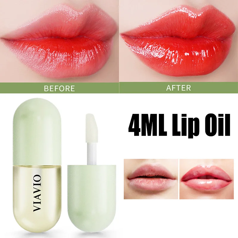 4ml Moisturizing Lip Oil Repairing Reduce Fine Lines Lasting Nourish Transparent Gloss Lips Care Sexy Beauty Cosmetic | Красота и
