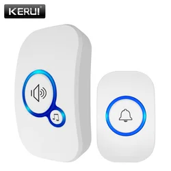 Kerui campainha sem fio para casa, 433mhz, porta inteligente, de boas vindas, 150 metros, 32 canções, 4 níveis de volume