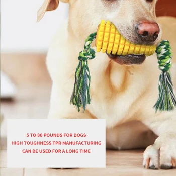 

Simulation Corn Dog Pet Toy Molar Cob For Chews Tooth Golden Retriever Corn Teeth Brushing Clean Tool Chew Toys For Small Dogs