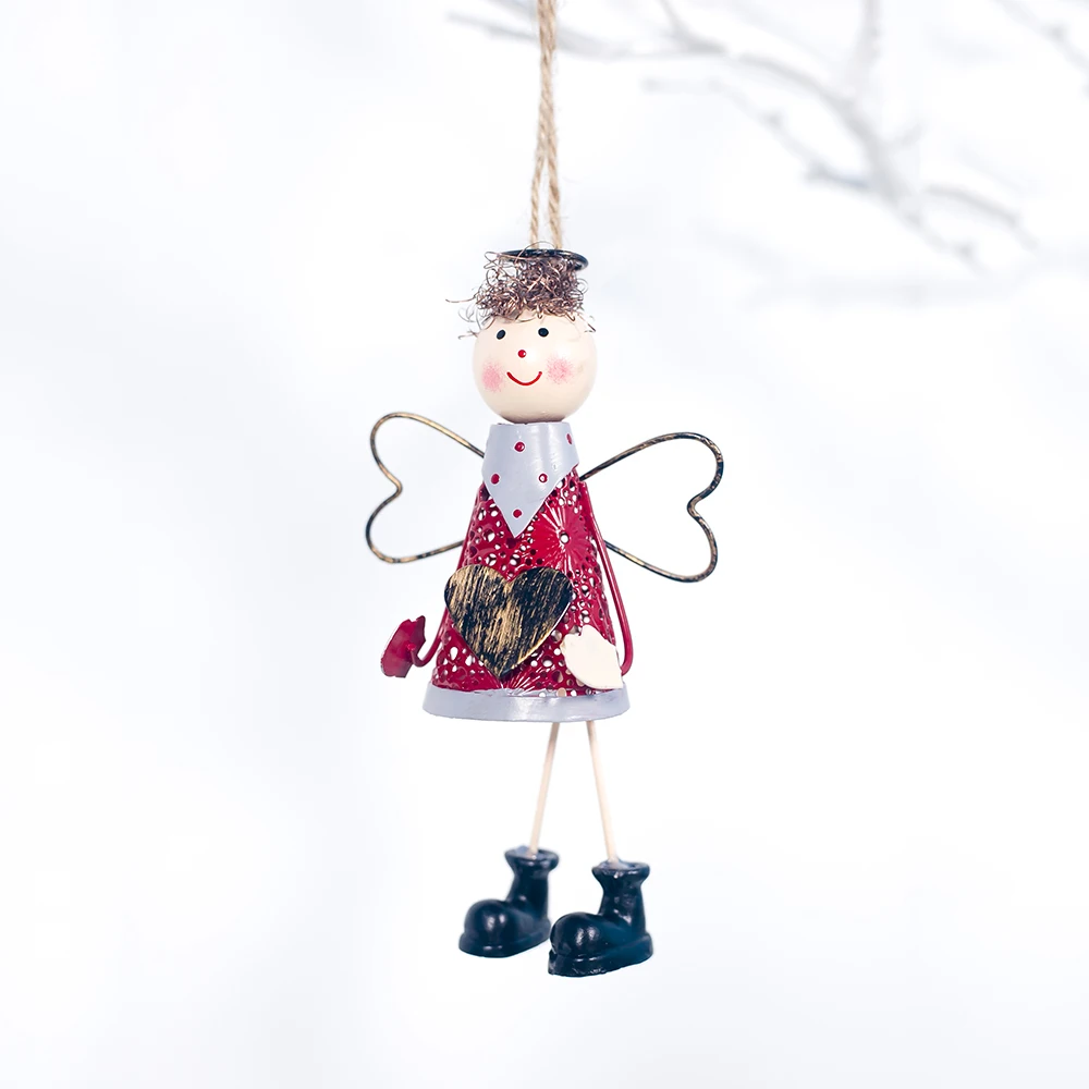 Креативный металлический Ангел для мальчиков и девочек, Подарочная Рождественская кукла, детская игрушка, декор для рождественской елки, подвесная подвеска, Рождественский Декор для дома, Navidad