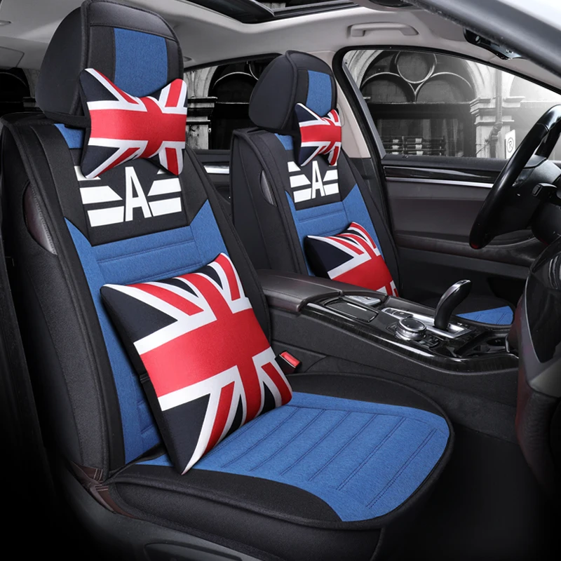 Full Coverage flax fiber car seat cover auto seats covers for Land rover freelander landrover2008 range discovery evoque | Автомобили и