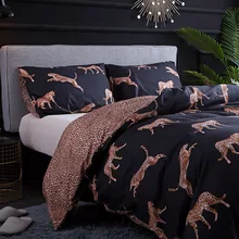 Biancheria da letto, stile scuro europeo e americano, copripiumino con stampa animalier (set 2/3 pezzi), oversize singolo e doppio