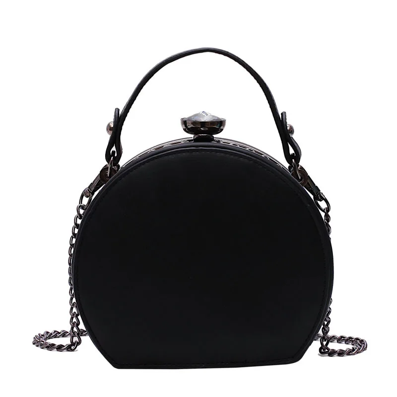 Дизайнерские женские сумки через плечо с цепочками и бриллиантами, модные круглые сумки с заклепками для женщин, роскошные женские сумки BG220