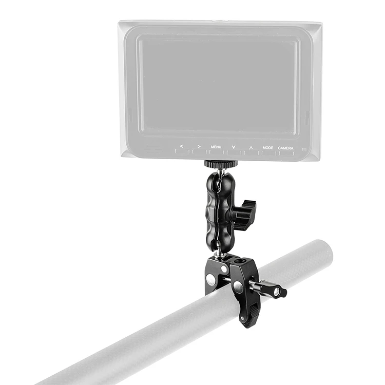 Kayulin Versatile Super Clamp& Mini Ball Head 1/4"-20 Screw Adapter for photo studio