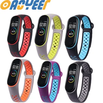 

Fashion style strap For Mi Band 3 4 Sport Strap watch Silicone wrist Bracelet For xiaomi mi band 3 4 bracelet Miband 4 3 Strap