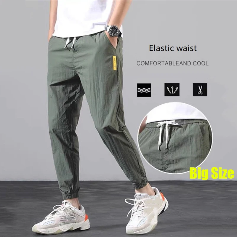 Nuovi pantaloni Casual estivi ultrasottili per uomo pantaloni sportivi da  corsa larghi comodi e leggeri da esterno di grandi dimensioni|Harem Pants|  - AliExpress